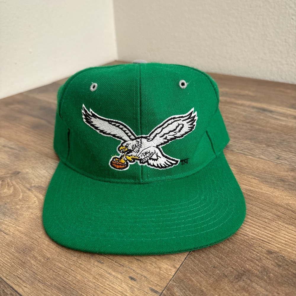 Vintage Philadelphia Eagles New Era Pro Model Fitted Hat Size 7 Green NFL